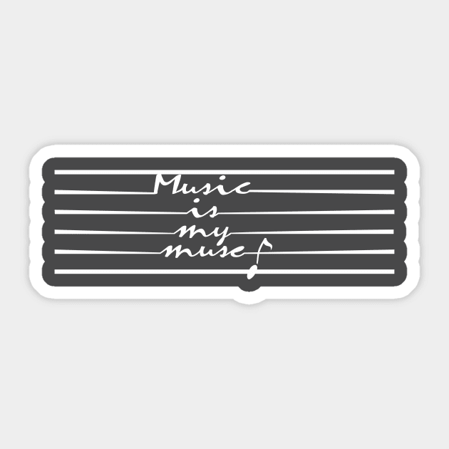 Music is my muse Sticker by aceofspace